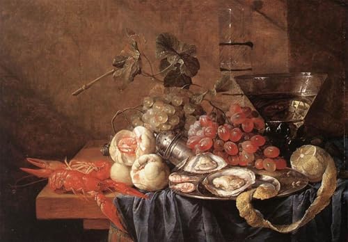 Tableau de Peinture Décorative Jan Davidsz De Heem Toile 60x90cm