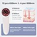 Portable Cold Laser Therapy Device in Pain Relief Red Light Therapy for Dogs and Humans for Shoulders, Knees, Back, Muscles, Wrists, Ankles, with 808nm x 4pcs, 650nm x 12pcs