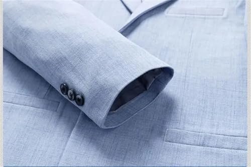 Men's Spring Thin Formal Wear Jackets Solid Single Breasted Business Slim Blazers4