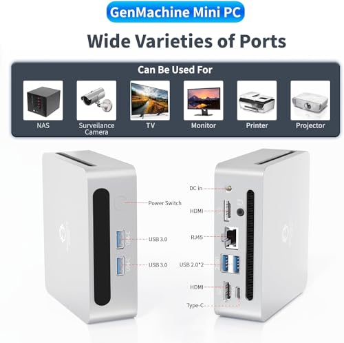 Image of Mini PC AMD Ryzen 7 5800H Mini Computers Up to 4.4GHz 8c /16t, 32GB DDR4, 1TB SSD & M.2 NVME, Gaming PC with Wifi6 /BT5.2, Gaming /Office /Design