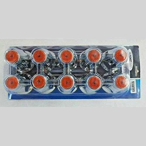 33Mm Top Reflector Threaded Nut Cover with Flange, Red