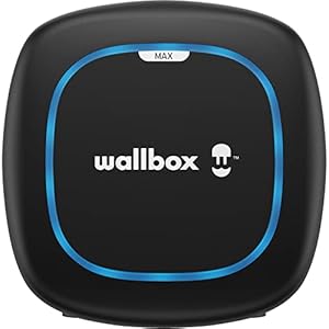Wallbox Pulsar MAX oplader voor elektrisch voertuig (22 kW, type 2, WLAN, Bluetooth, OCPP, indoor/outdoor, 5 m, eenvoudige installatie) zwart