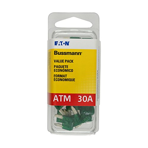 Bussmann (VP/ATM-30-RP) Green 30 Amp Fast Acting ATM Mini Fuse, (Pack of 25)