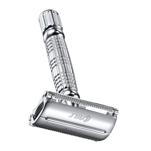 FOMIYES Old Style Shaver Double Razor Manual Beard Shaver Comfortable Touch Ideal for Travel and Home Use