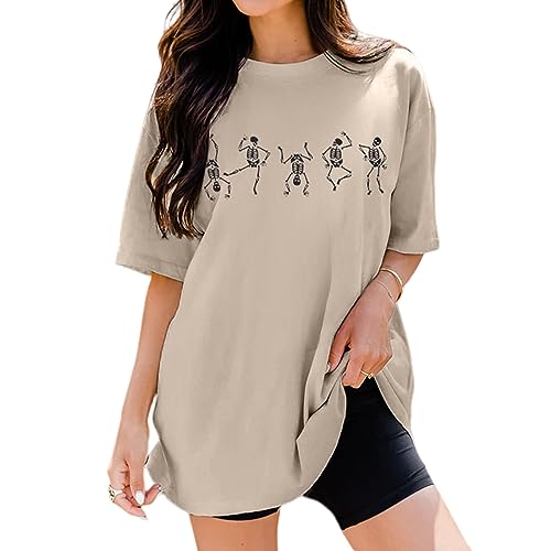 AG AGUU Women's Dancing Skeleton Shirt Halloween Skull