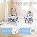 INFANS 9 in 1 High Chair, Convertible Baby Highchair for Babies and Toddlers, Table and Chair Set Building Block Infant Dining Booster Seat, Kids Stool with Activity Children Play Kitchen (Blue)