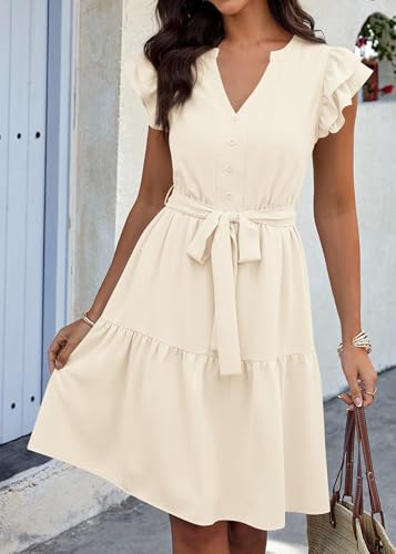 Image of KIRUNDO Summer Dresses for Women 2026 Knee Length