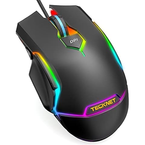 TECKNET 16000 DPI Gaming Mouse with RGB Cover