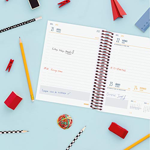 Finocam - Kalender Cool 2021 2022 4. - 155 x 212 1 dag per pagina, roze Spaans - Image 4