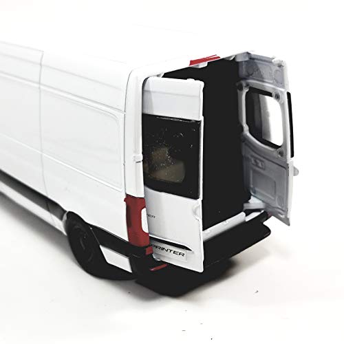 Kinsmart 2019 Mercedes-Benz Sprinter Cargo Van White 1:48 O Scale Die Cast Metal Model Toy Car W/Pullback Action #TOP4