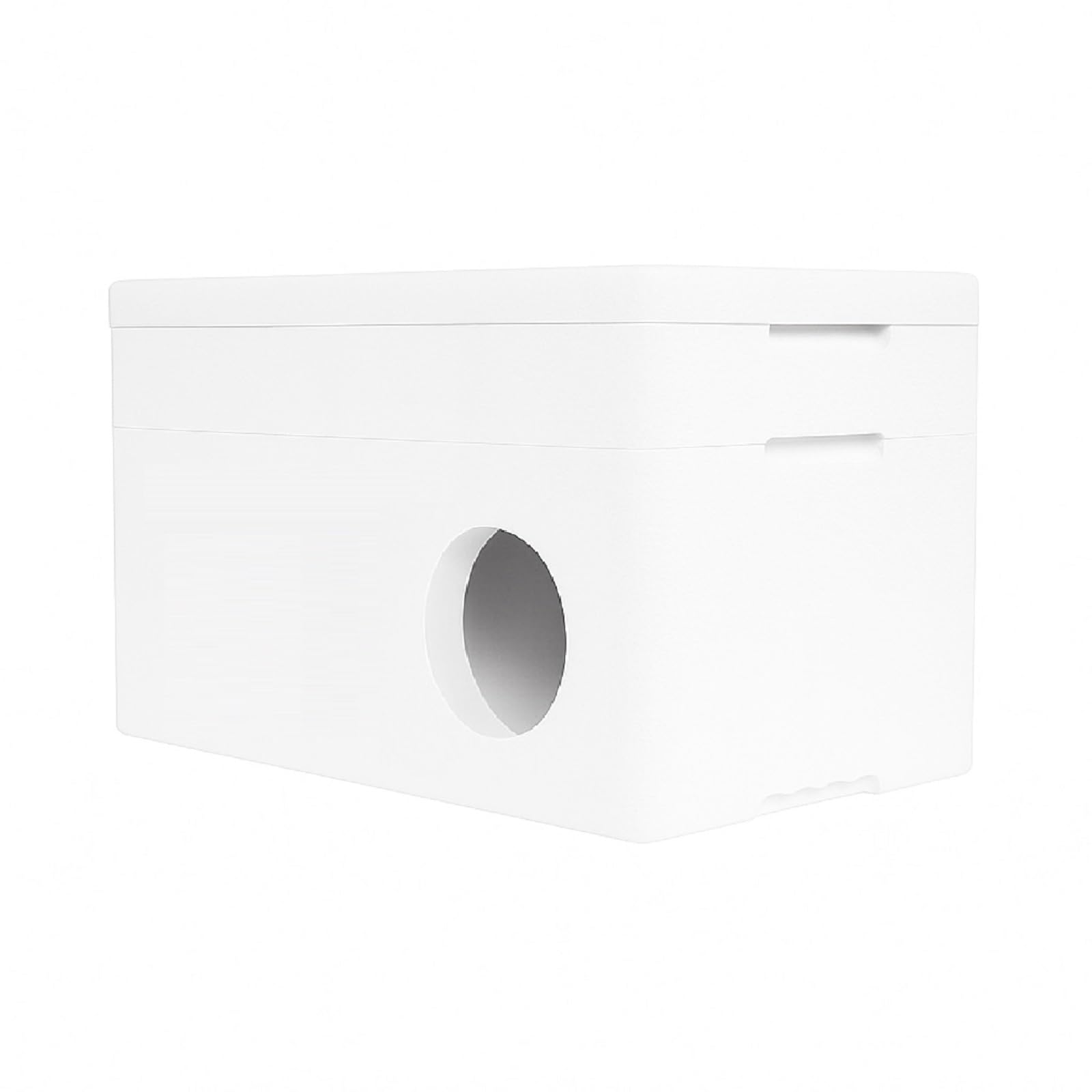 QLS Maison pour Chat isolée en polystyrène 58 x 38 cm Blanc