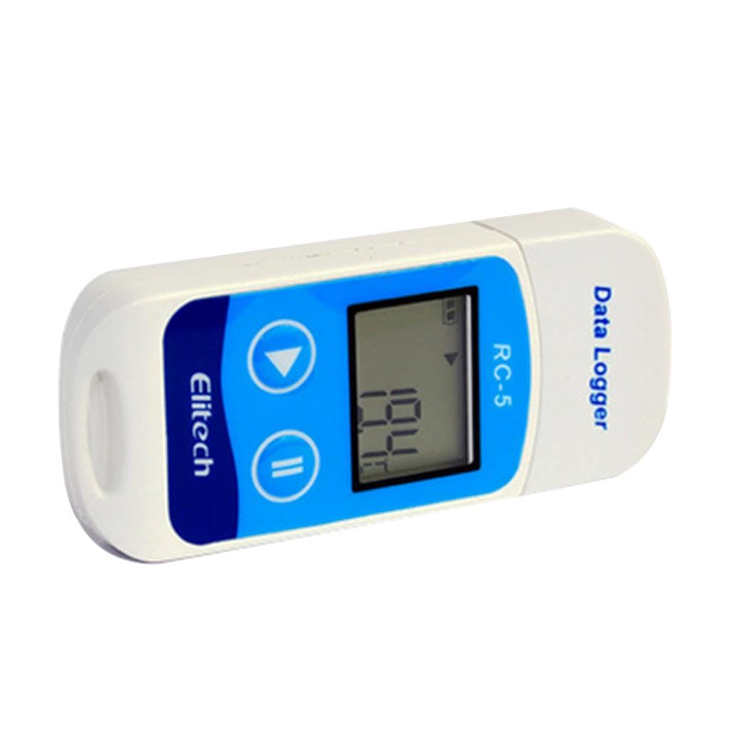 5 unidades RC-5 LCD Display USB Temperatura Data Logger Recorder Sensor Externo - Azul