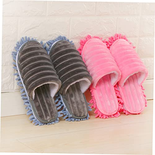 Gleavi 1 Pair All-Purpose Household Cleaners Fuzzy House Slippers Womens Dusters Floor Dusting Shoes Sweeper Slippers Washable House Slippers Microfiber Slipper Sandals Vacuum Cleaner Mop #TOP1