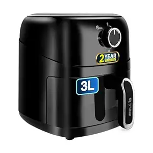 iBELL AF300MN Air Fryer 3L, Advanced Timer, 10 Cooking Presets, 1300W, Elegant Design, 2 Year Warranty (Black)