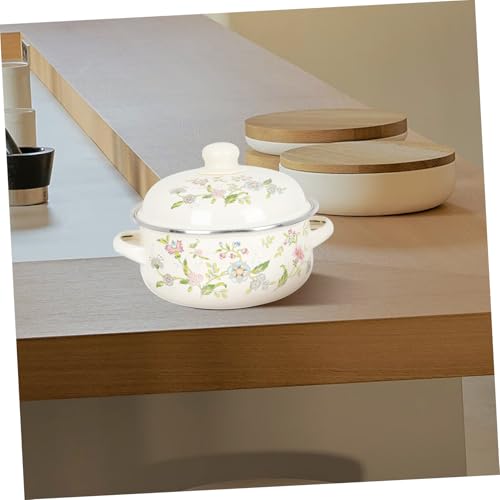 Marmite robuste en émail GALPADA 1.1l casserole cuisson soupe et mijotés