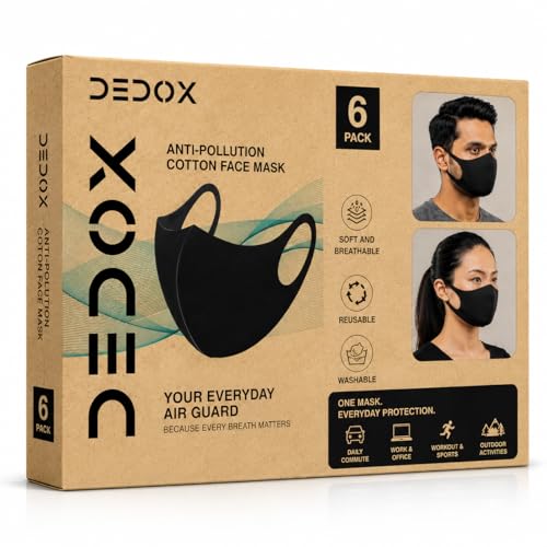 Image of Anti Pollution Reusable Face Mask for Men Women, Black