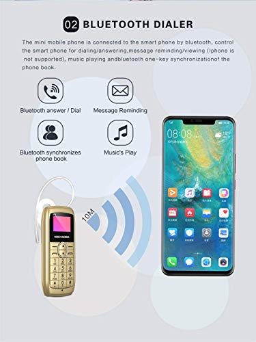 Image of KECHAODA Single Sim Keypad Mini Mobile Phone, Rose Gold, K10