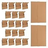 CONGARTENO 20 Versandkartons aus Robustem Kraftpapier 31x22,6x2,8cm für Schallplatten und Bücher Nachhaltige Versandkartons mit Sicherem Klappverschluss für Umzug Lagerung und Versand
