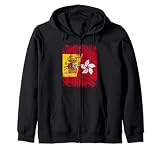 HONG KONG ESPAÑA BANDERA de la AMISTAD HONG KONG Sudadera con Capucha