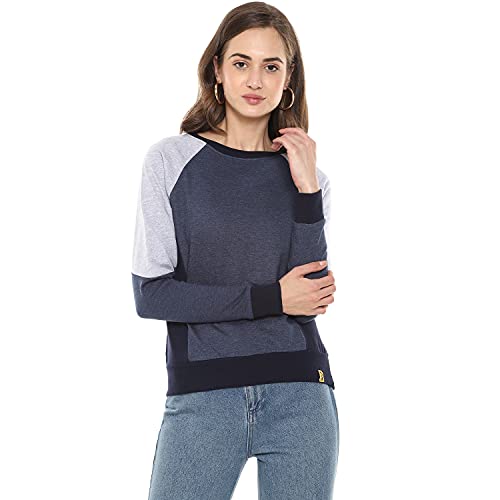 Image of Campus Sutra Women's Cotton Crew Neck Sweatshirt