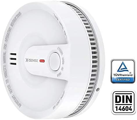 X-Sense Smoke Alarm, 10-Year Battery Fire Alarm Smoke Detector with LED Indicator & Silence Button, Conforms to EN14604 Standard, SD2K0AX
