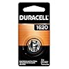 Duracell 1620 3V Lithium Battery, 1 Count Pack, Lithium Coin Battery for Medical and Fitness Devices, Watches, and more, CR Lithium 3 Volt Cell