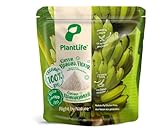 PlantLife Harina de Plátano Verde BIO 1kg - Polvo de plátano sin gluten, natural y vegano - 100% reciclable