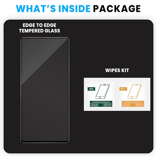 Image of FIRST MART Military-Grade Gorilla Tempered Glass Screen Protector Compatible For Google Pixel 7 (6.3 Inch) With Easy Installation Kit| Edge To Edge Coverage |Black