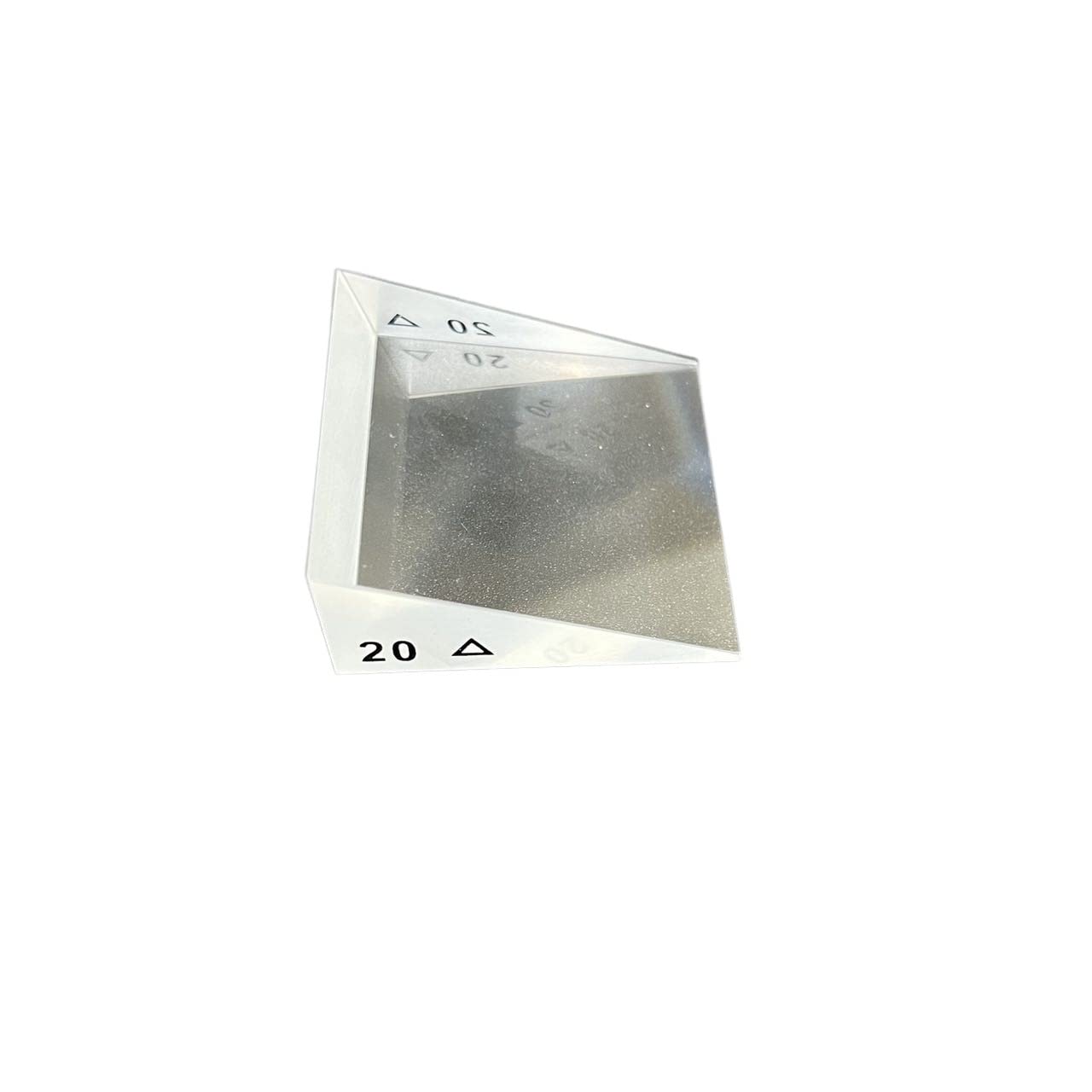 YONGERN Optical Wedge Prism Ophthalmic Strabismus Customized Prisms Glass Lens Processing Triangular Prism Strabismus Glasses Correction (Color : 20degree)