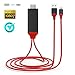 Produktbild Kompatibel mit iPhone iPad zu HDMI-Kabel-Adapter, 2 m HDMI-Kabel für iPhone iPad zu TV, 1080P digitales TV-HDMI-Kabel, kompatibel mit iPhone XS/XSmax/XR/X/8/7/6/Plus, iPad, iPod zu TV 2 Meters rot