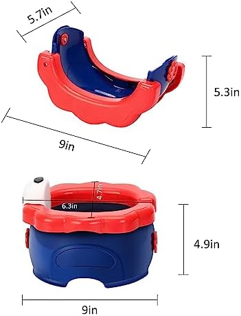 Portable Potty for Kids, Foldable Travel Potty Seat for Toddlers, Children's Folding Camping Toilet, Kids Toilet, Apply to Seat Emergency Toilet for Car, Camping, Outdoor, Indoor(Green) 4 41yftw0VJmL. AC