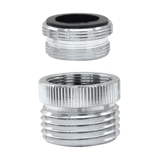 HARSKIYER Faucet Adapter with Aerator, Brass Faucet to 3/4 Inch Garden Hose Adapter, Chrome Finish Sink Hose Attachment for Kitchen, Bathroom, Garden