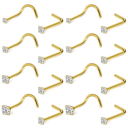 Hoeudjo �m�[�Y�X�^�b�h �T�[�W�J���X�`�[�� �m�[�Y�����O �X�^�b�h 18G 20G 22G �L���[�r�b�N�W���R�j�A 1.5mm 2mm 2.5mm 3mm ��h���� �@�E�����O�X�N�����[&L���^�@�E�s�A�X�W���G���[ ���f�B�[�X �����Y, 18g, 