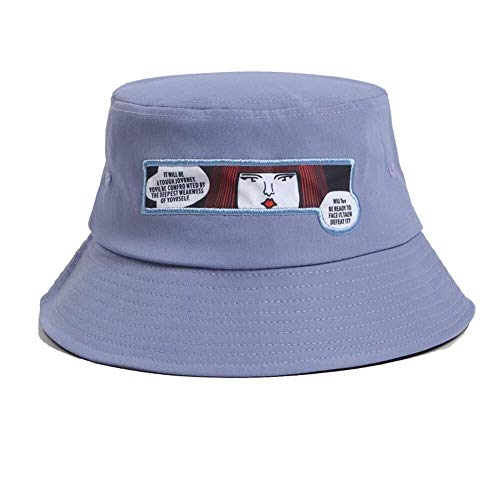 MGE Protección Solar Exterior Elegante señora Sun Hat Pescador señora Sombrero Verano Sombrero for el Sol (Color : Blue, Size : 56-58cm)