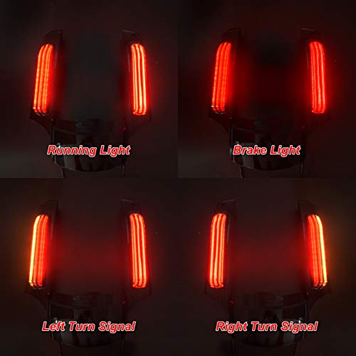 image for YHMTIVTU Motorcycle Rear Fender Extension Fascia Set with LED Turn Sig