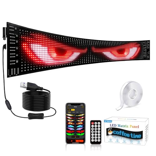 Insegna Luminoso LED 90 x 19.2CM Pannello Flessibile Programmabile, Scritte
