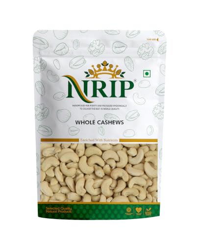 Image of NRIP Premium 100% Pure Whole Cashew 200g |Healthy Snacks, Dry fruits, Kaju| Whole Crunchy Cashew| Nutritious & Delicious | Source of Minerals & Vitamins