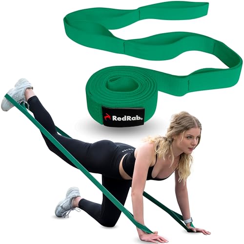 RED RAB Stoff Fitnessband mit Schlaufen - 245cm lang - Gymnastikband für...