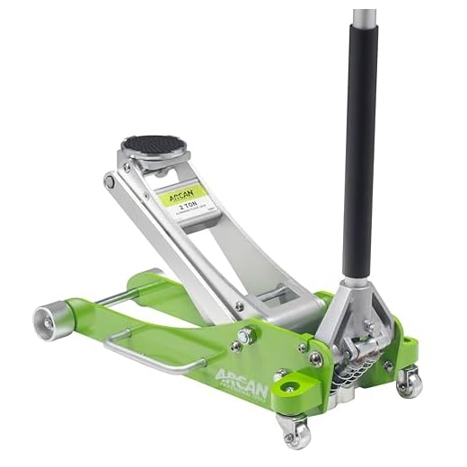 Arcan 2-Ton Quick Rise Aluminum Floor Jack with Dual Pump Pistons & Reinforced Lifting Arm (ALJ2T)