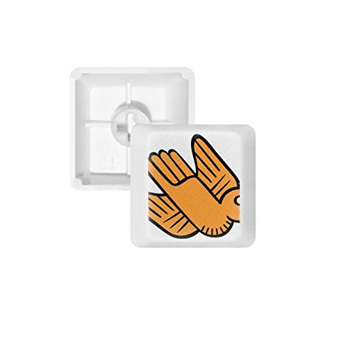 Keycaps clavier mécanique PBT OEM blanc dessin oiseaux multicolore art abstrait