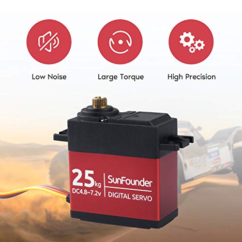 Servomotor Sunfounder 25KG mit Metallgetriebe und 180° Steuerwinkel
