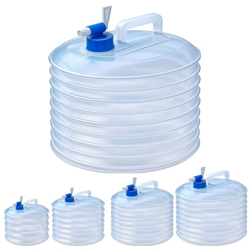Récipient à eau avec robinet étanche et structure pliable stable pour stockage nomade