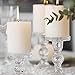 Clear Glass Candle Holder Set of 3,Elegant Pillar Taper & Tealight Candlesticks Set for Dinner Table Wedding Party Home Decor