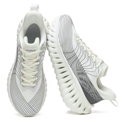 Image of GSLMOLN Walking Shoes for Men Casual Shoes Breathable Lightweight Walking Sneakers for Workouts & Gym Cushioned Flexible Mens Shoes Training Fashion Sneakers