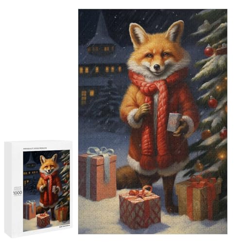 Puzzle de Noël 1000 pièces renard pour vos soirées d'hiver