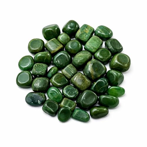 Image of Crystal Green Zade Tumble Stone | 50 gm Tumbled Gemstones | Reiki Healing Stones | Home Decor Pebbles | Aquarium Gravel | Garden & Table Decor