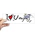 DIYthinker - Adesivo rettangolare con scritta "I Love Uruguay Word Flag Love Heart Illustration"