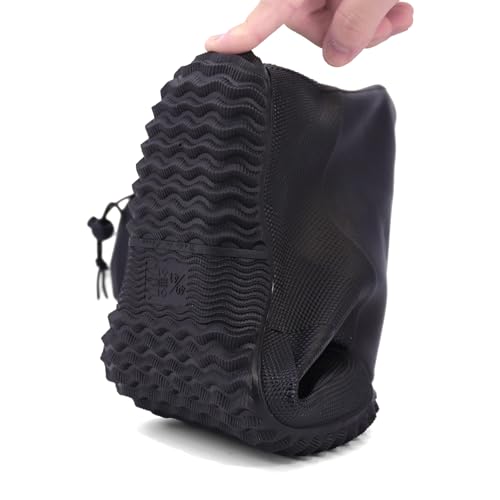 JOMIX Unisex Gummistiefel Damen Herren Faltbar Hoch Regenstiefel Wasserdichte Rutschfest Leicht PVC Stiefel Garten Regenschuhe (YXW2507, Schwarz, 38-39 EU)