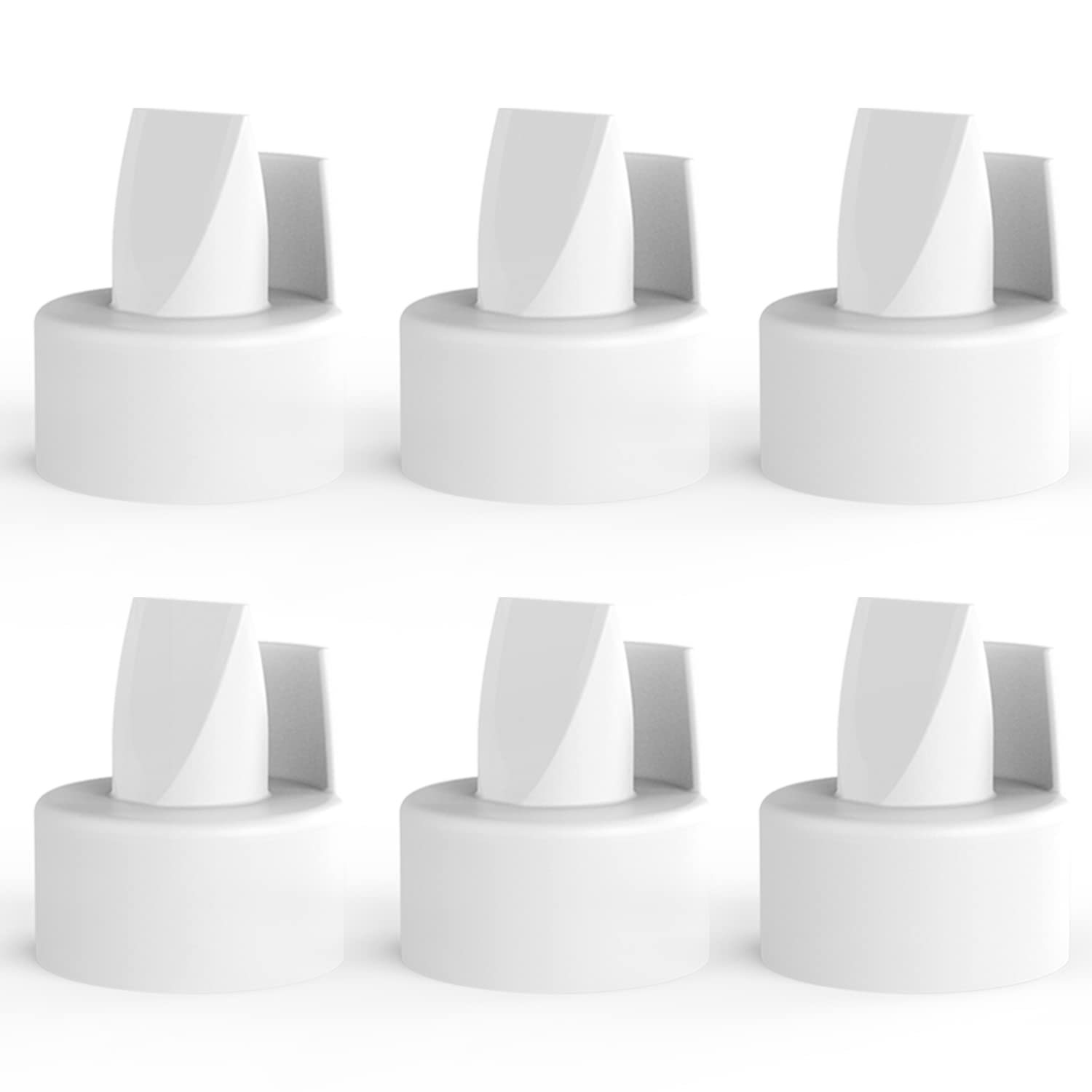 [6-Count] Papablic Duckbill Valves for Spectra and Medela, Replaceable Duckbill Valves for Spectra S1 Spectra S2 valves and Medela Pump in Style, BPA/DEHP Free White