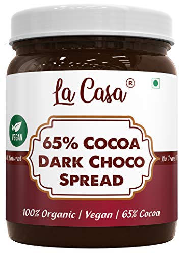 Image of La Casa Intense Belgian Chocolate Spread | 65% Cocoa | Vegan | All Natural Ganache | No Colors /Essence /Preservatives Used | 350 GMS |